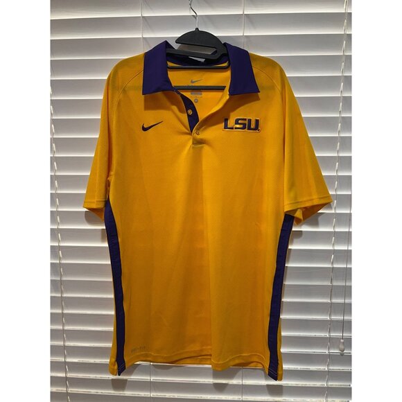 Nike LSU Tigers Polo‎ Shirt - Size M - Picture 1 of 3